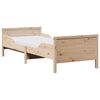 vidaXL Marco de cama con colch&oacute;n extensible Marr&oacute;n 80 x 200 cm