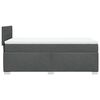 vidaXL Cama box spring con colch&oacute;n tela gris oscuro 90x200 cm