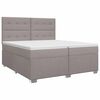 vidaXL Cama box spring con colch&oacute;n con cabecera Topo 200 x 200 cm Tela