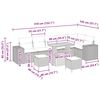 vidaXL Conjunto de sof&aacute; de jard&iacute;n con coj&iacute;n 9 pcs Beige y Crema