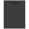 vidaXL Armario de almacenaje exterior PP negro 65x37x85 cm
