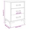 vidaXL Mesita de noche madera maciza pino reciclada marr&oacute;n 40x30x55 cm