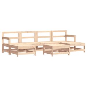 vidaXL Juego de muebles de jard&iacute;n 7 piezas madera maciza de pino