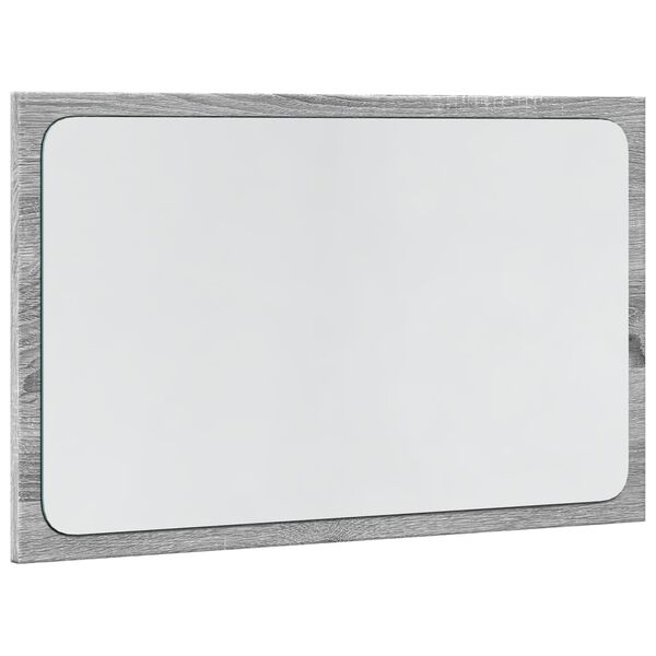 vidaXL Espejo de ba&ntilde;o LED madera ingenier&iacute;a gris Sonoma 60x8,5x38 cm