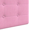 vidaXL Cabecera Colgante Montaje en la pared Rosa 100 x 55 x 5 cm tela