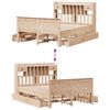 vidaXL Cama con estanter&iacute;a sin colch&oacute;n madera maciza de pino 150x200cm