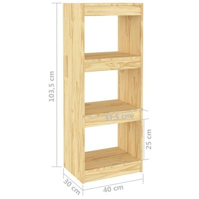 vidaXL Estantería/divisor de espacios madera de pino 40x30x103,5 cm