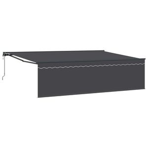 vidaXL Toldo retr&aacute;ctil Antracita 500 x 300 cm Poli&eacute;ster y Aluminio