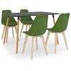 vidaXL Juego de comedor 5 piezas verde claro