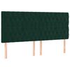 vidaXL Cama box spring con colch&oacute;n terciopelo verde oscuro 200x200 cm