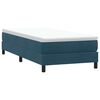 vidaXL Cama box spring con colch&oacute;n terciopelo azul oscuro 90x210 cm