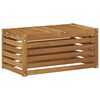vidaXL Banco de taburete exterior Natural 79 x 43 x 37 cm