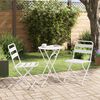vidaXL Conjunto bistro 3 pcs Blanco Acero