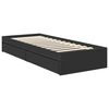 vidaXL Cama con almacenamiento Negro 70 x 190 cm Madera de ingenier&iacute;a