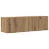 vidaXL Mueble para TV de pared madera contrachapada artesanal 3 piezas
