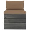 vidaXL Muebles de palets de jard&iacute;n 6 piezas cojines madera maciza pino