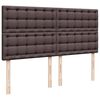 vidaXL Estructura cama otomana colch&oacute;n tela marr&oacute;n oscuro 180x200cm