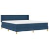vidaXL Cama con Somier con colch&oacute;n con cabecera Azul 180 x 200 cm tela
