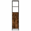 vidaXL Armario ba&ntilde;o madera contrachapada roble ahumado 35x37,5x166 cm