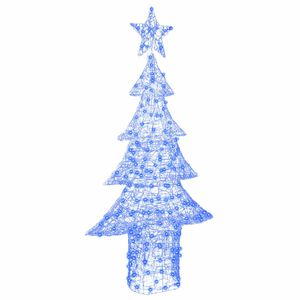vidaXL Árbol de Navidad con 240 LED Azul 180 cm Acrílico