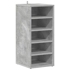 vidaXL Zapatero madera contrachapada gris hormig&oacute;n 31,5x35x70cm
