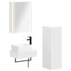 vidaXL Juego de muebles de ba&ntilde;o 4 pcs Blanco