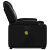 vidaXL Sillón reclinable de masaje de pie cuero artificial negro