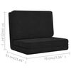 vidaXL Silla de suelo plegable de tela negra