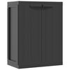 vidaXL Armario de almacenaje exterior PP negro 65x37x85 cm
