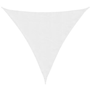 vidaXL Toldo de vela triangular tela Oxford blanco 3x3x3 m