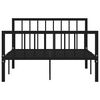 vidaXL Estructura de cama sin colch&oacute;n metal negro 120x200 cm