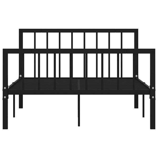 vidaXL Estructura de cama sin colch&oacute;n metal negro 120x200 cm