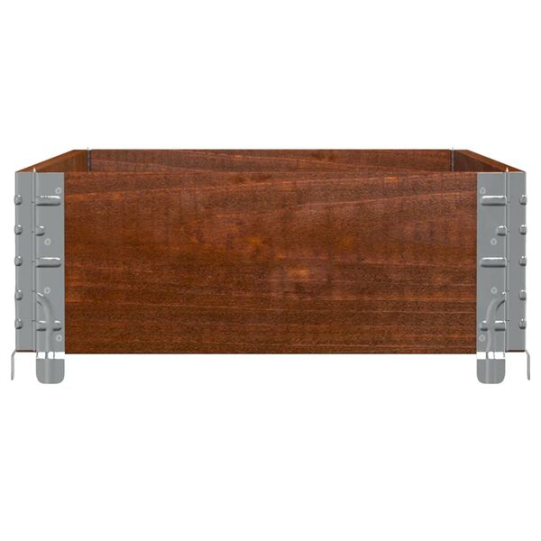 vidaXL Collar de palet madera maciza de pino marr&oacute;n 100x50 cm