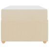 vidaXL Estructura de cama con colch&oacute;n Crema 90 x 200 cm tela