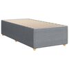vidaXL Cama box spring con colch&oacute;n tela gris claro 90x200 cm