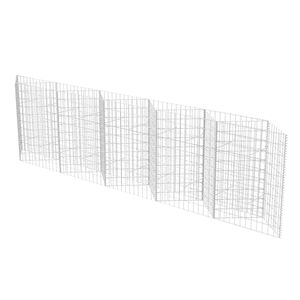 vidaXL Cesta de muro de gaviones acero galvanizado 300x30x100 cm
