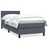 vidaXL Cama box spring con colch&oacute;n terciopelo gris oscuro 100x210 cm