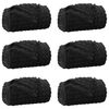 vidaXL Mantitas de Sof&aacute; 6 uds. Negro 150 x 130 cm 2.75 Lana