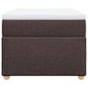 vidaXL Cama box spring con colchón tela marrón oscuro 100x200 cm