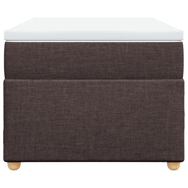 vidaXL Cama box spring con colchón tela marrón oscuro 100x200 cm