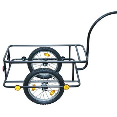 vidaXL Remolque de bicicleta con carro de plástico 90 L