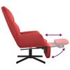 vidaXL Sill&oacute;n de relax con reposapi&eacute;s cuero sint&eacute;tico rojo tinto