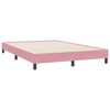 vidaXL Cama box spring con colch&oacute;n terciopelo rosa 140x220 cm