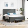 vidaXL Cama tipo Box Spring con colch&oacute;n Gris oscuro 180 x 200 cm tela
