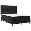 vidaXL Cama con Box Spring LED y Colch&oacute;n Negro 140 x 200 cm Terciopelo