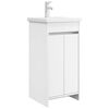 vidaXL Vanidad de ba&ntilde;o con lavabo Blanco 42 x 40 x 84,5 cm