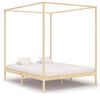 vidaXL Cama con dosel 2 cajones madera maciza pino 180x200 cm