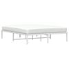 vidaXL Estructura de cama sin colch&oacute;n metal blanco 150x200 cm
