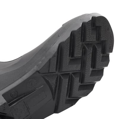 vidaXL Botas de agua con calcetines extraíbles negro número 44 PVC