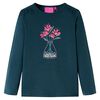 vidaXL Camiseta infantil de manga larga verde oscuro 116